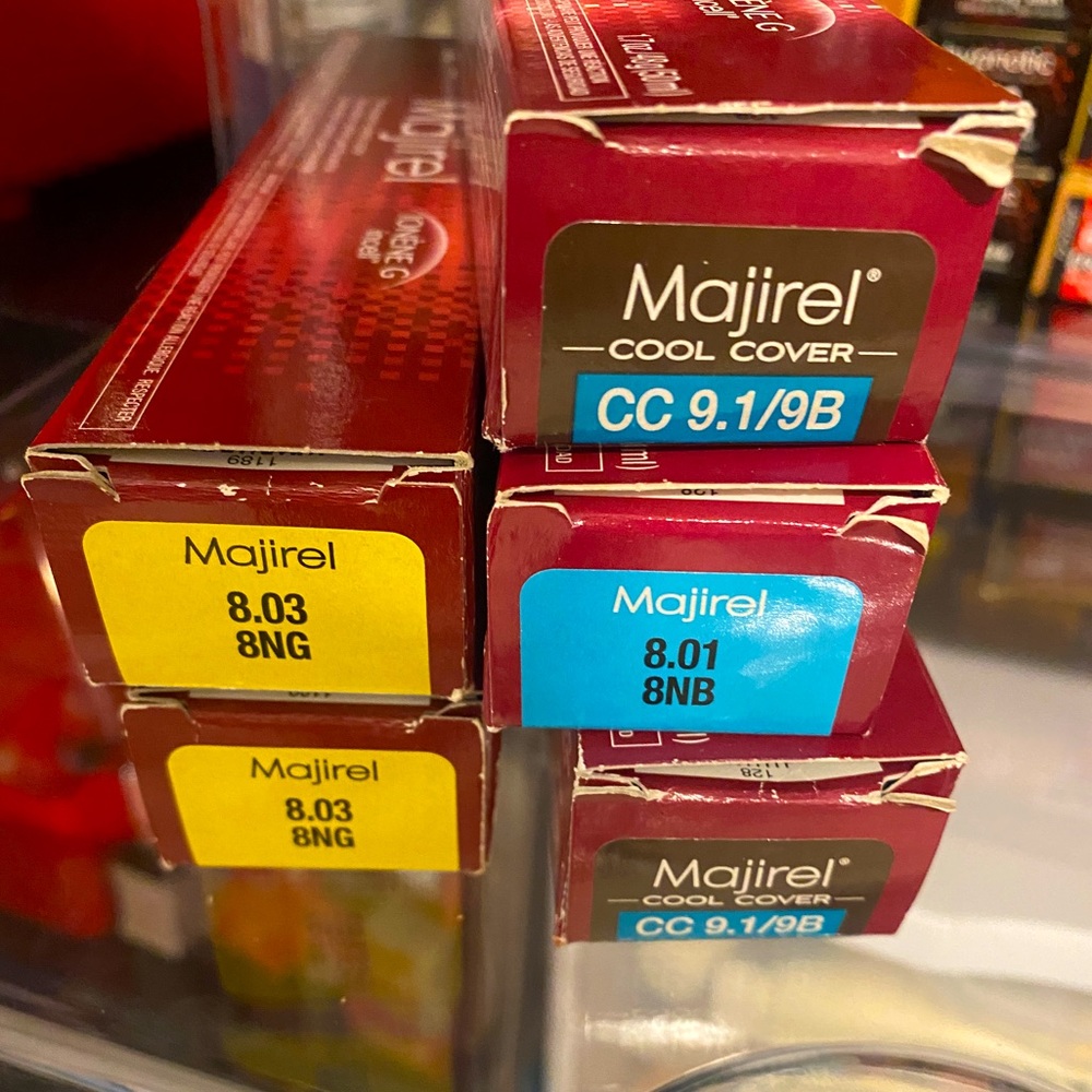 Bundle of Majirel L’Oréal Permanent Color tubes